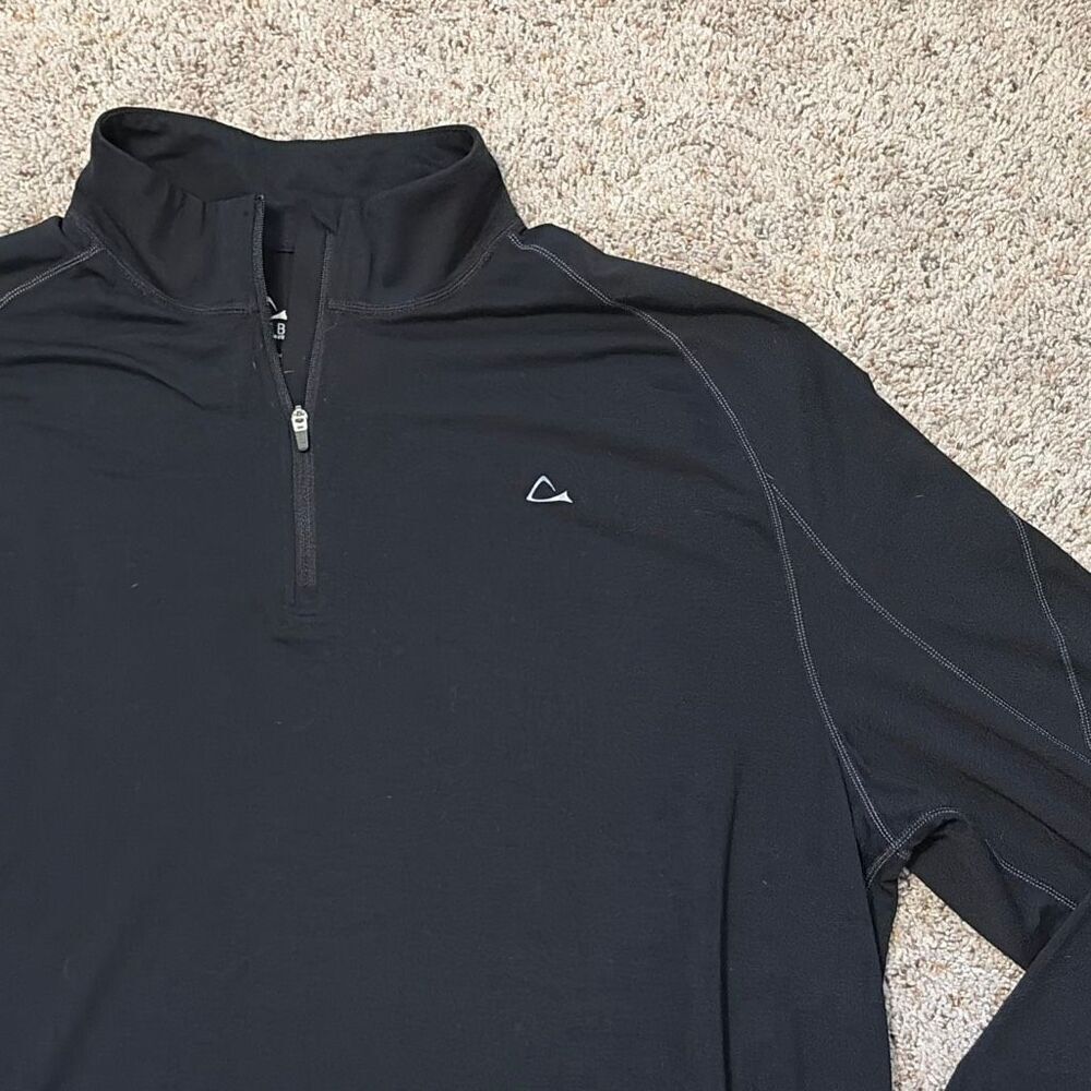 Paradox Black 1/4 Zip Merino Wool Long Sleeve Shirt XL - Picture 3 of 8